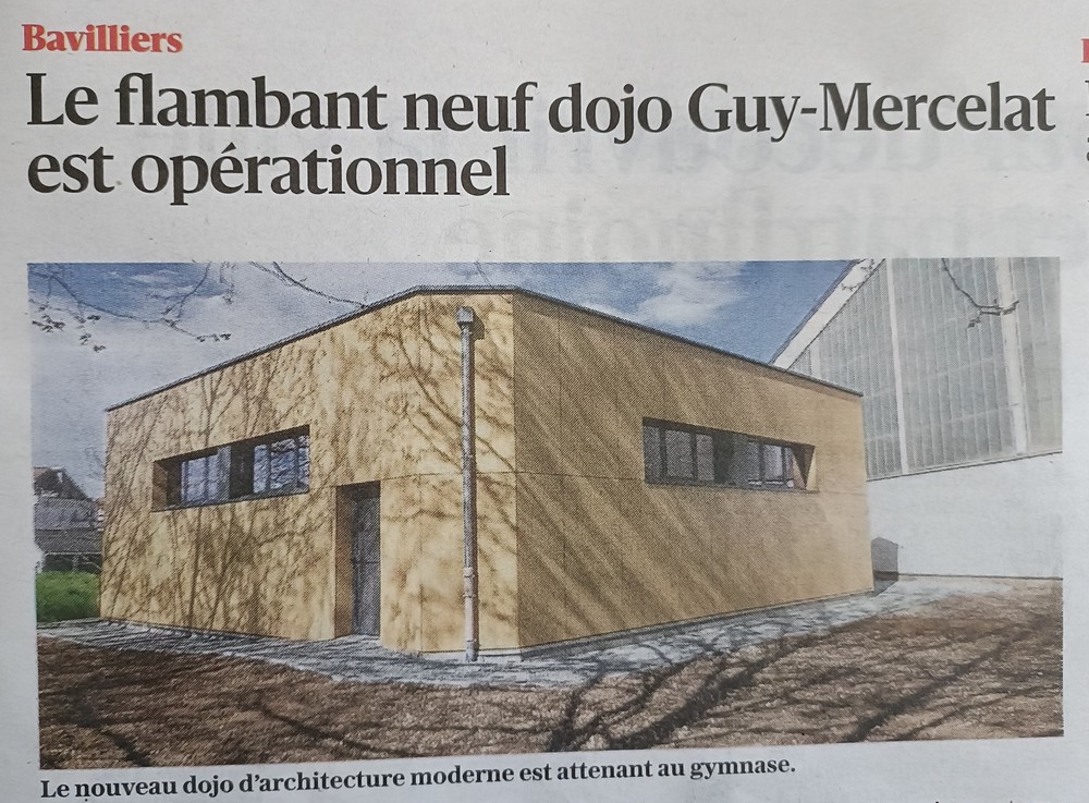 Article de presse Foyer Communal de Bavilliers : Le flambant neuf dojo Guy-Mercelat est opérationnel