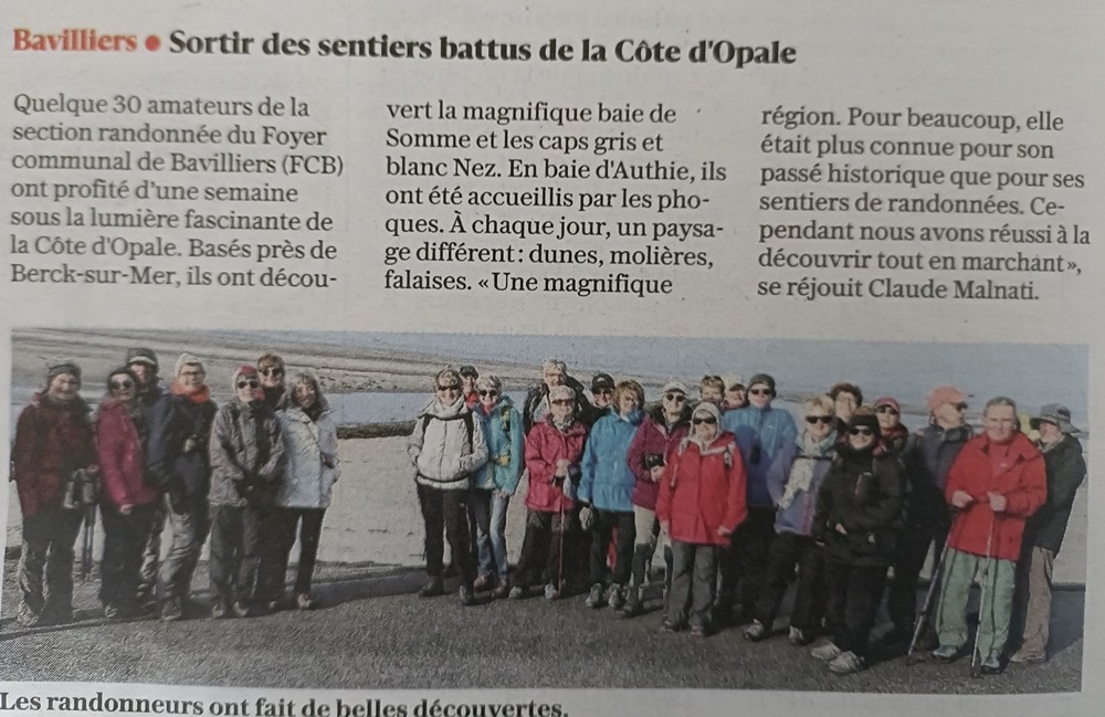 Article de presse Foyer Communal de Bavilliers : Sortir des sentiers battus de la Côte d'Opale